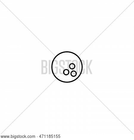 Bowling Ball Icon. Simple Style Bowling Tournament Poster Background Symbol. Bowling Brand Logo Desi