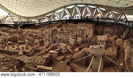 Gobekli Tepe, Turkey - October 8, 2020: This Is The Archaeological Site Of The Largest And Oldest Te