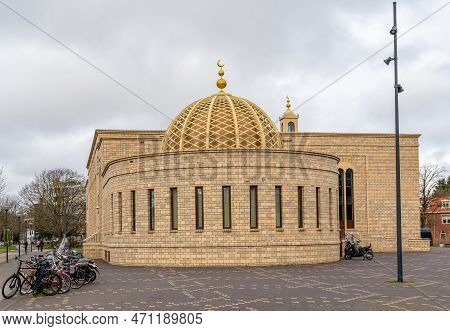Leiden, The Netherlands, 19.02.2023, Al Hijra Islamic Center, Mosque In Leiden