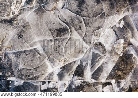 Snow Background. Ice Texture. Winter Seanson Pattern. Pile Of Snow. Crystal Snowflake Shine. Frozen 