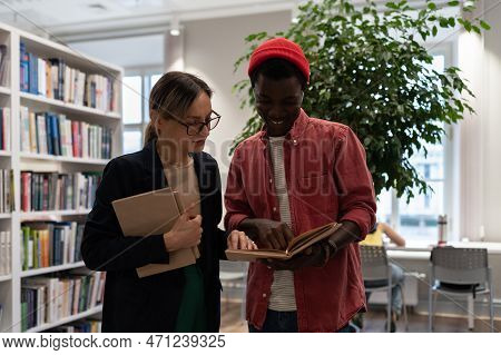 Smiling African American Guy Student Of Higher Education Institution Satisfied Well Done Assignment 