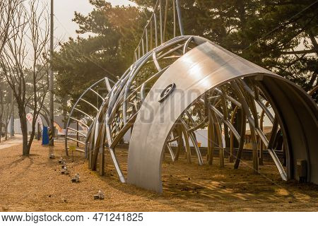 Metal Sculpture Of Fish.