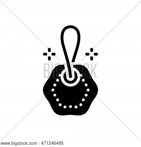 Black Solid Icon For Tag String Offer Lebel Sale Polygonal