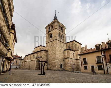 Church Of Saint Mary, Santa Maria La Real, In Aranda De Duero, Burgos, Spain. Gothic Style Church Th