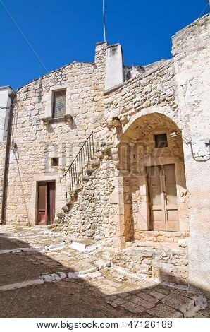 Vicolo in Ceglie Messapica. Puglia. Italia meridionale.
