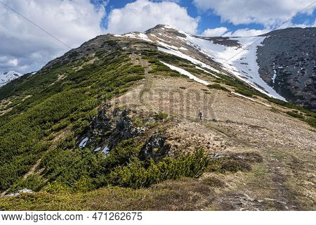 Baranec Peak, Western Tatras Mountains, Slovak Republic. Hiking Theme. Seasonal Natural Scene.