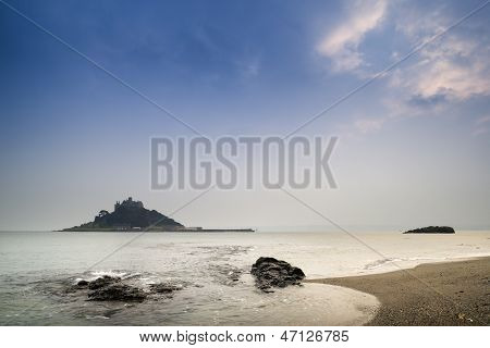 Paysage de longue exposition St Michael Mount Bay Marazion