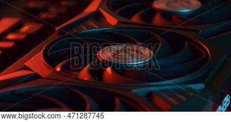 Msi Geforce Rtx 3090 Ti Gaming X Trio Graphics Card, Dark Background.