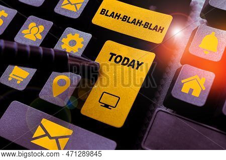 Conceptual Display Blah Blah Blah. Business Concept Talking Too Much False Information Gossips Non-s