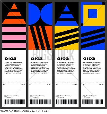 Neomodern Aesthetics Of Brutalism Design Vector Poster Cover Layout Made With Abstract Elements And 