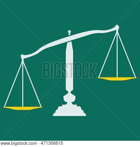 Flat Image Of Scales.balance Scales Icon.vector Drawing