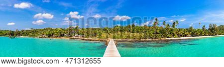 Panorama Of  Tropical Beach  In A Sunny Day