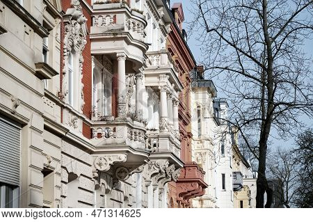 Representative Historicist Residential Buildings From The End Of The 19th Century In Cologne's Nords