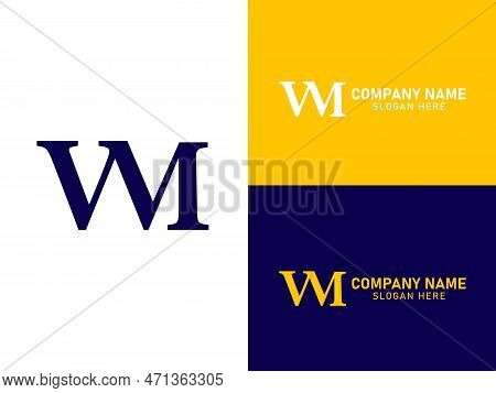 Initials Vm Logo Vector Design. Monogram Letter Vm