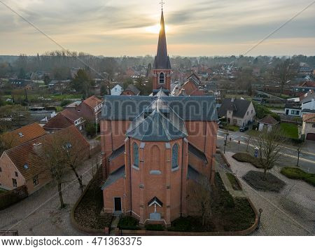 Emblem, Ranst, Belgium, 15th Of February, 2023, Sint-gummaruskerk, Church Of Saint Gummarus, In The 
