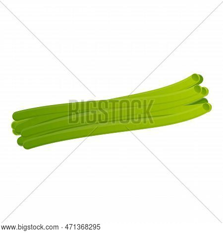 Stalk Green Beans Icon. Cartoon Of Stalk Green Beans Icon For Web Design Isolated On White Backgroun