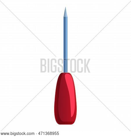 Wooden Awl Icon. Cartoon Of Wooden Awl Icon For Web Design Isolated On White Background