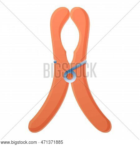 Clothes Clamp Icon. Cartoon Of Clothes Clamp Icon For Web Design Isolated On White Background