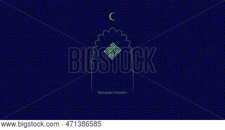 Ramadan Kareem Luxury Design Background Vector, Greeting Cart, Banner, Wallpaper, Template, Eps.10