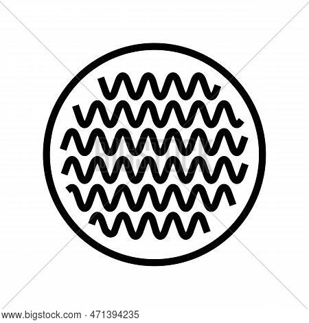 Stretch Fabric Textile Line Icon Vector Illustration