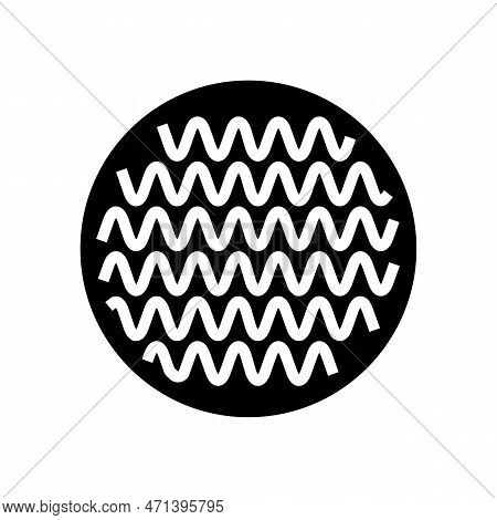 Stretch Fabric Textile Glyph Icon Vector Illustration