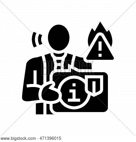 Management Misconduct Organizational Crisis Glyph Icon Vector Illustration