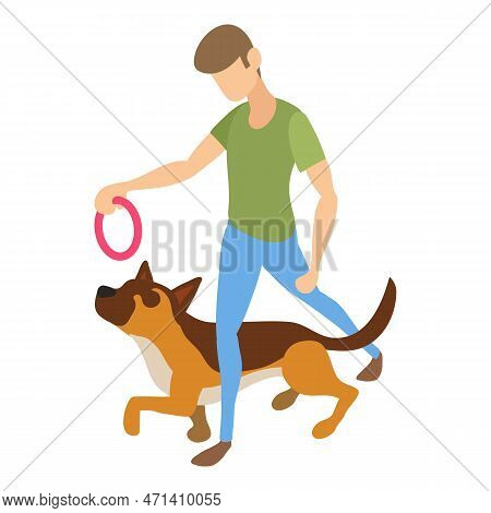 Dog Training Icon. Isometric Of Dog Training Icon For Web Design Isolated On White Background