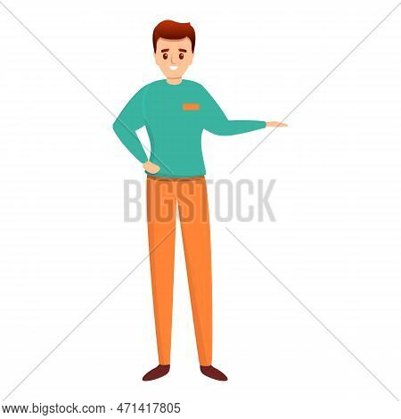 Store Shop Assistant Icon. Cartoon Of Store Shop Assistant Icon For Web Design Isolated On White Bac