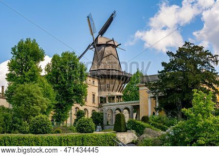 Windmill In Sanssouci Park In Potsdam, Germany