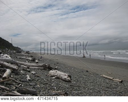 Olympic National Park - Tourists On Kalaloch Beach