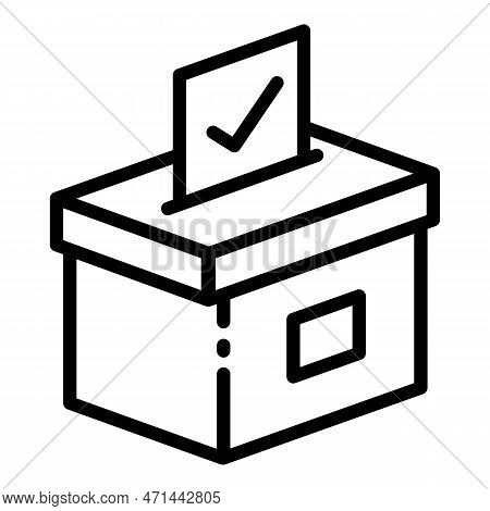 Ballot Icon. Outline Ballot Icon For Web Design Isolated On White Background