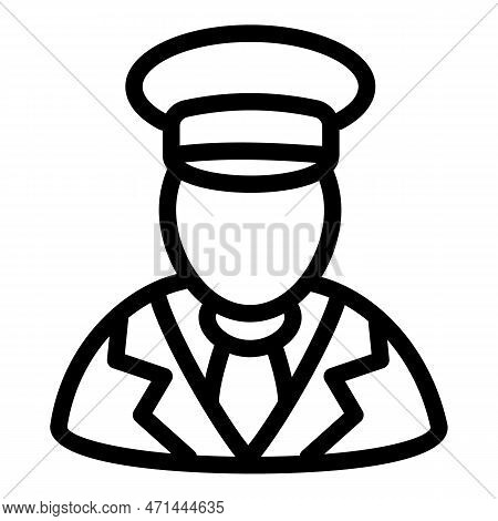 Valet Avatar Icon. Outline Valet Avatar Icon For Web Design Isolated On White Background