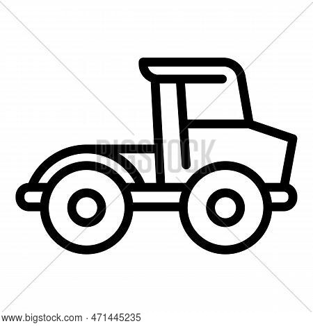 Farm Bulldozer Icon. Outline Farm Bulldozer Icon For Web Design Isolated On White Background