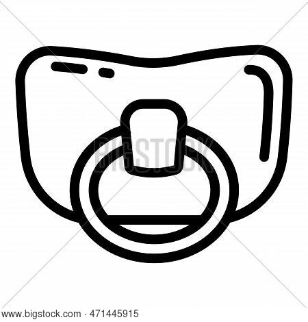 Girl Pacifier Icon. Outline Girl Pacifier Icon For Web Design Isolated On White Background