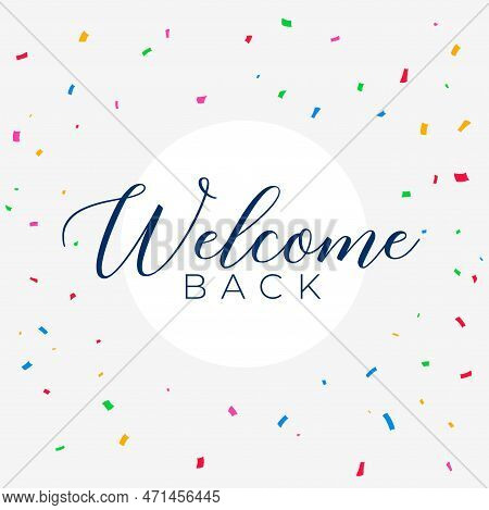 Decorative Welcome Background Celebrate Your Rejoining To Board Vector