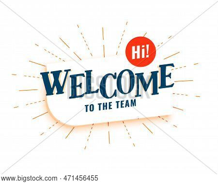 Congratulate Your New Employee With Trendy Welcome Background Vector