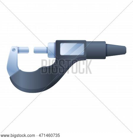 Diameter Micrometer Icon. Cartoon Of Diameter Micrometer Icon For Web Design Isolated On White Backg