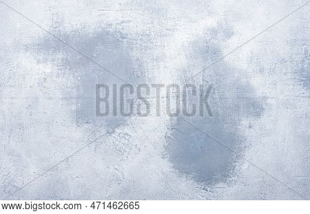 Gray Painted Concrete Texture Or Background With Grain Elements. Image With Place For Text. Template