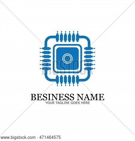 Cpu Processor Line Vector Icon For Websites And Mobile Flat Design ,mini Cpu Icon Flat Style,mobile 