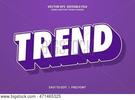 Editable Text Effect In Modern Trend Style