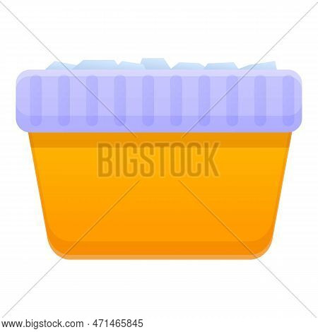 Kitchen Ice Cube Box Icon. Cartoon Of Kitchen Ice Cube Box Icon For Web Design Isolated On White Bac
