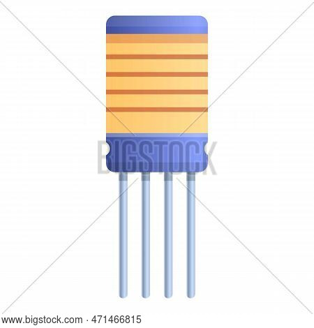 Ceramic Capacitor Icon. Cartoon Of Ceramic Capacitor Icon For Web Design Isolated On White Backgroun