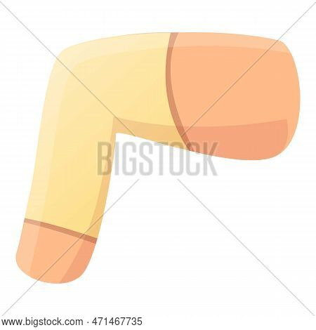 Knee Gypsum Bandage Icon. Cartoon Of Knee Gypsum Bandage Icon For Web Design Isolated On White Backg