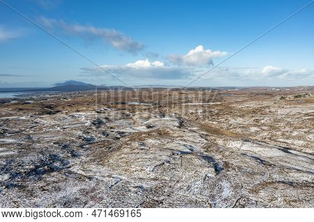 Aerial View Lough Mchugh Between Doochary And Lettermacaward In Donegal - Ireland