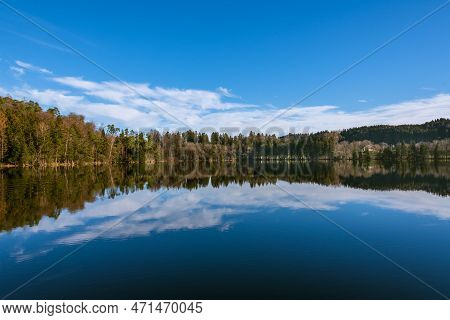 Tranquility At Lake Tuettensee On A Sunny Winter Day