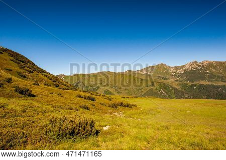 Mountain Ridge Slopes Of Rodna Mountains National Park Multiday Hike, Muntii Rodnei National Park, R