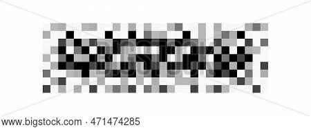 Censor Blur Effect Texture. Skin Tone Colored Pixel Mosaic Pattern To Hide Face, Body, Text Or Anoth