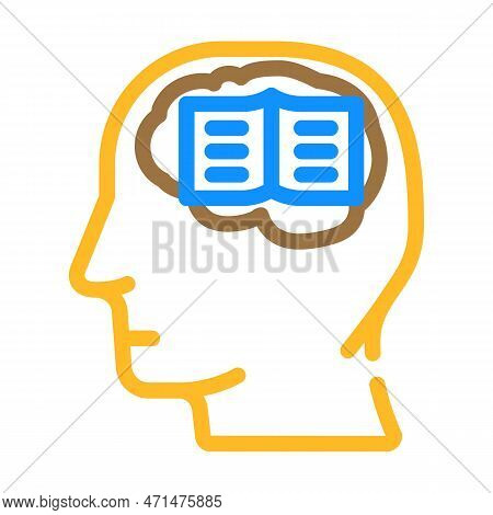 Knowladge Brain Human Color Icon Vector Illustration