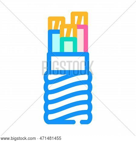 Main Feeder Wire Cable Color Icon Vector Illustration