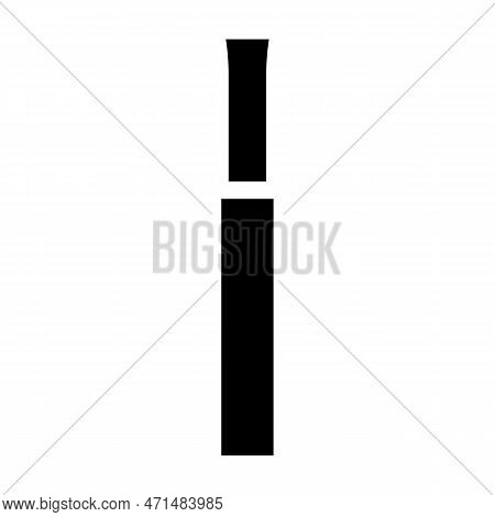 Single Strand Wire Glyph Icon Vector Illustration
